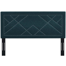 Load image into Gallery viewer, Reese Nailhead Upholstered Linen Fabric Full / Queen Headboard by Modway
