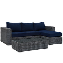 Load image into Gallery viewer, Summon 3 Piece Outdoor Patio Sunbrella¨ Sectional Set by Modway
