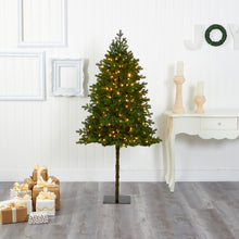 Load image into Gallery viewer, 6&#39; Swiss Alpine Artificial Christmas Tree w/ 250 Clear LED Lights
