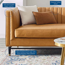 Load image into Gallery viewer, Devote Channel Tufted Vegan Leather Sofa by Modway
