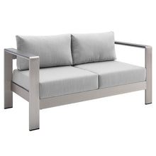 Load image into Gallery viewer, Shore 7 Piece Sunbrella¨ Fabric Outdoor Patio Aluminum Set by Modway
