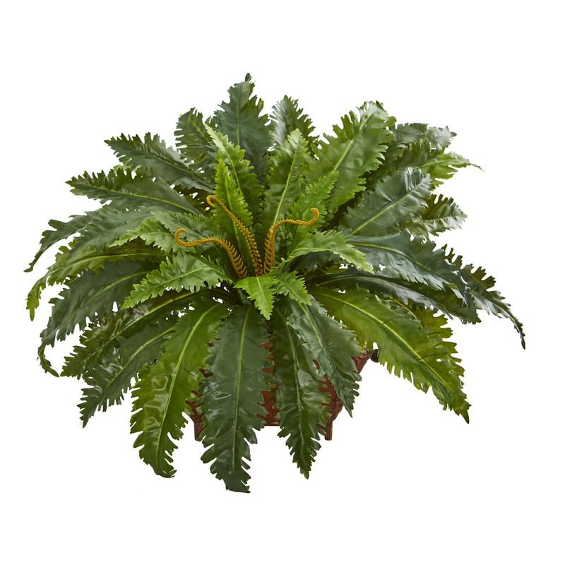 Marginatum Artificial Plant in Metal Planter