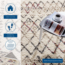 Load image into Gallery viewer, Skadi Rainbow Diamond Shag Area Rug in Multicolor
