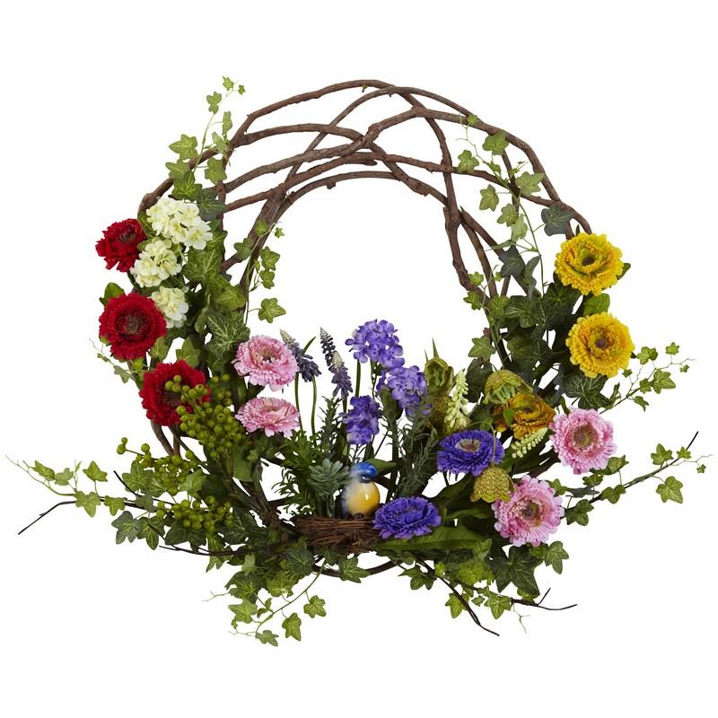 22'' Spring Floral Wreath