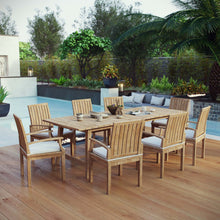 Load image into Gallery viewer, Marina 9 Piece Outdoor Patio Teak Dining Set by Modway
