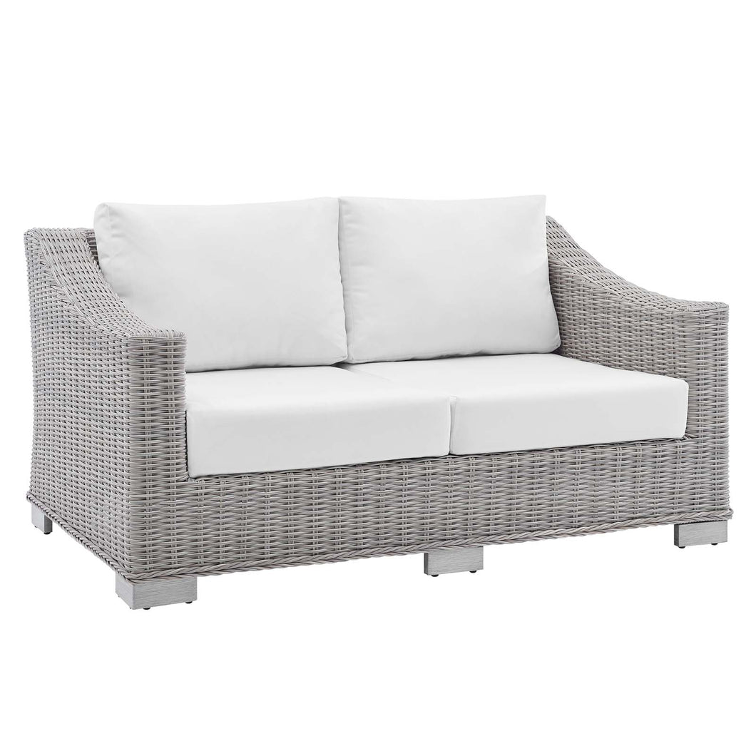 Conway Sunbrella¨ Outdoor Patio Wicker Rattan Loveseat by Modway