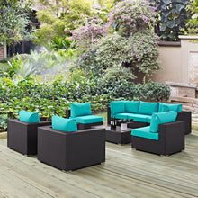 Load image into Gallery viewer, Convene 8 Piece Sectional Set in Espresso Turquoise

