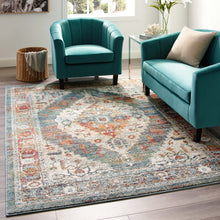Load image into Gallery viewer, Tribute Camellia Distressed Vintage Floral Vintage Medallion 5x8 Area Rug by Modway
