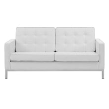 Load image into Gallery viewer, Loft Tufted Vegan Leather Loveseat by Modway
