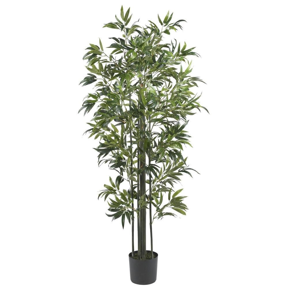 Nearly Natural 6' Bamboo Silk Tree (Green Trunks) 5294
