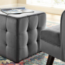 Load image into Gallery viewer, Contour Tufted Cube Performance Velvet Ottoman by Modway
