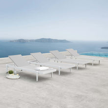 Load image into Gallery viewer, Charleston Outdoor Patio Aluminum Chaise Lounge Chair Set of 4 by Modway
