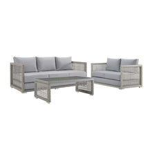 Load image into Gallery viewer, Aura 3 Piece Outdoor Patio Wicker Rattan Set by Modway
