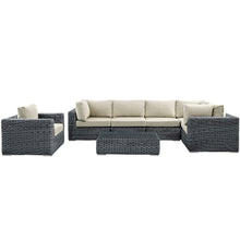 Load image into Gallery viewer, Summon 7 Piece Outdoor Patio Sunbrella¨ Sectional Set by Modway
