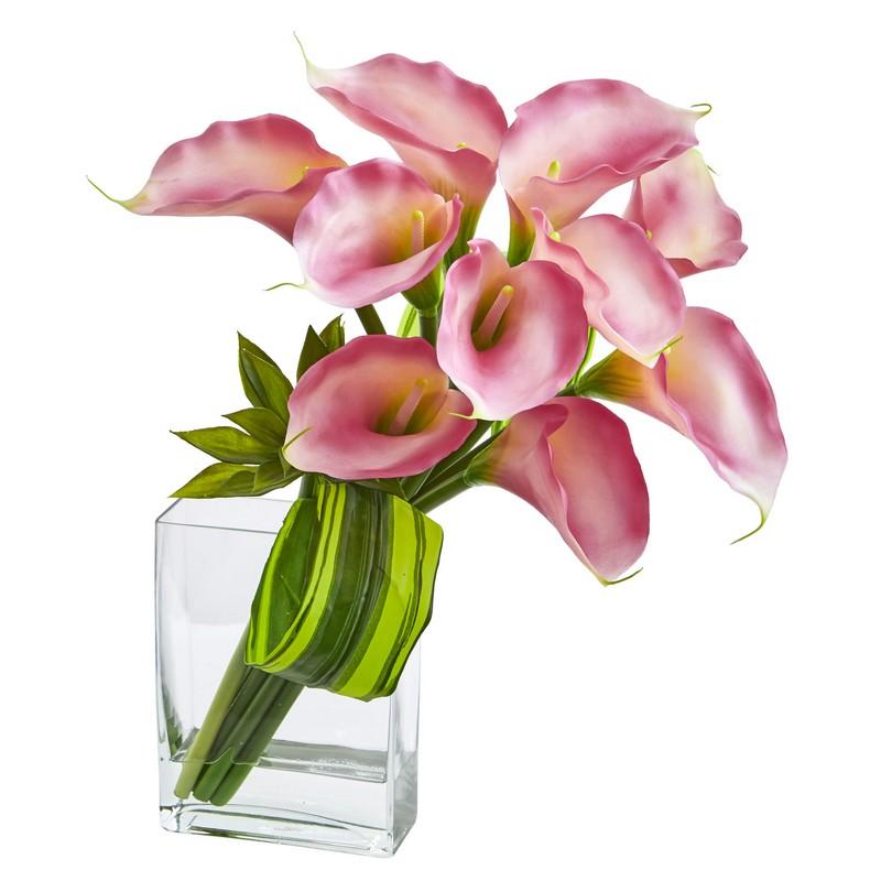 20'' Calla Lily & Succulent Bouquet Artificial Arrangement