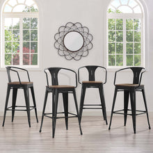 Load image into Gallery viewer, Promenade Bar Stool Set of 4 by Modway
