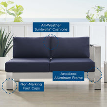 Load image into Gallery viewer, Shore Sunbrella¨ Fabric Aluminum Outdoor Patio Right-Arm Loveseat by Modway
