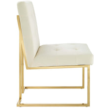Load image into Gallery viewer, Privy Gold Stainless Steel Performance Velvet Dining Chair by Modway
