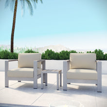 Load image into Gallery viewer, Shore 3 Piece Outdoor Patio Aluminum Set by Modway
