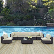 Load image into Gallery viewer, Convene 8 Piece Outdoor Patio Sectional Set by Modway
