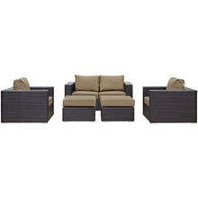 Load image into Gallery viewer, Convene 5 Piece Sofa Set in Espresso Mocha
