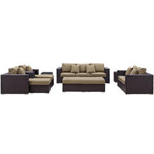 Load image into Gallery viewer, Convene 9 Piece Sofa Set in Espresso Mocha
