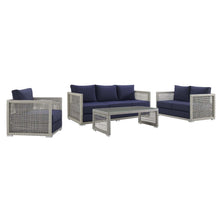 Load image into Gallery viewer, Aura 4 Piece Outdoor Patio Wicker Rattan Set by Modway
