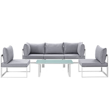 Load image into Gallery viewer, Fortuna 6 Piece Outdoor Patio Sectional Sofa Set by Modway
