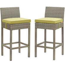 Load image into Gallery viewer, Conduit Outdoor Patio Wicker Rattan Bar Stool Set of 2 by Modway
