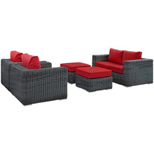 Load image into Gallery viewer, Summon 5 Piece Outdoor Patio Sunbrella¨ Sectional Set by Modway
