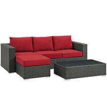 Load image into Gallery viewer, Sojourn 3 Piece Outdoor Patio Sunbrella¨ Sectional Set by Modway
