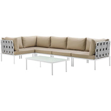 Load image into Gallery viewer, Harmony 6 Piece Outdoor Patio Aluminum Sectional Sofa Set by Modway
