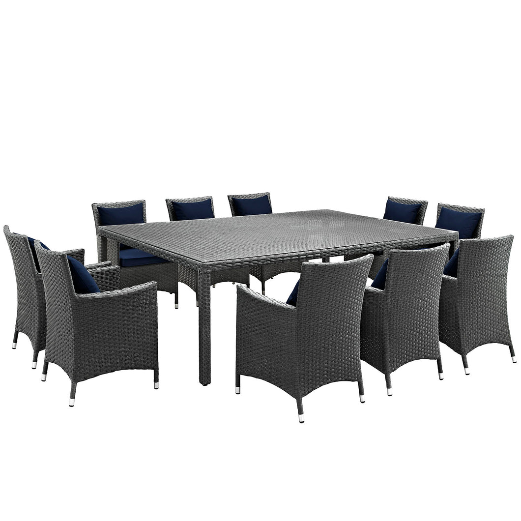 Sojourn 11 Piece Outdoor Patio Sunbrella¨ Dining Set by Modway