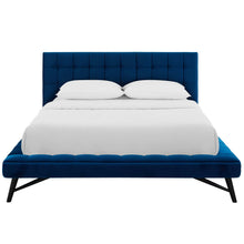 Load image into Gallery viewer, Julia Biscuit Tufted Performance Velvet Queen Platform Bed by Modway

