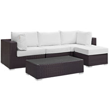 Load image into Gallery viewer, Convene 5 Piece Outdoor Patio Sectional Set by Modway
