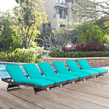 Load image into Gallery viewer, Convene Outdoor Patio Chaise Set of 6 by Modway
