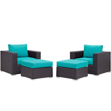 Load image into Gallery viewer, Convene 4 Piece Outdoor Patio Sectional Set by Modway
