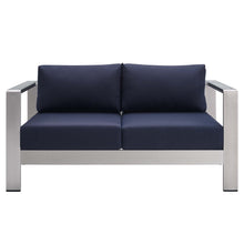 Load image into Gallery viewer, Shore 3 Piece Sunbrella¨ Fabric Outdoor Patio Aluminum Set by Modway
