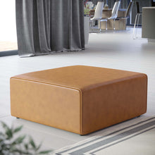 Load image into Gallery viewer, Mingle Vegan Leather Ottoman by Modway
