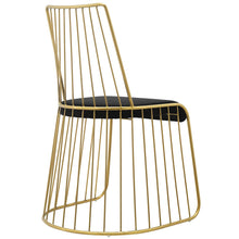 Load image into Gallery viewer, Rivulet Gold Stainless Steel Performance Velvet Dining Chair by Modway
