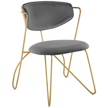 Load image into Gallery viewer, Prevail Gold Stainless Steel Dining and Accent Performance Velvet Chair by Modway
