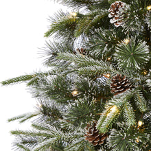 Load image into Gallery viewer, 7.5&#39; Snowed Tipped Clermont Mixed Pine Artificial Christmas Tree
