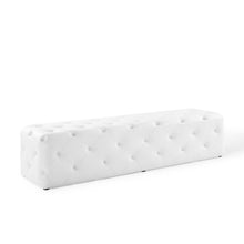 Load image into Gallery viewer, Amour 72" Tufted Button Entryway Faux Leather Bench by Modway

