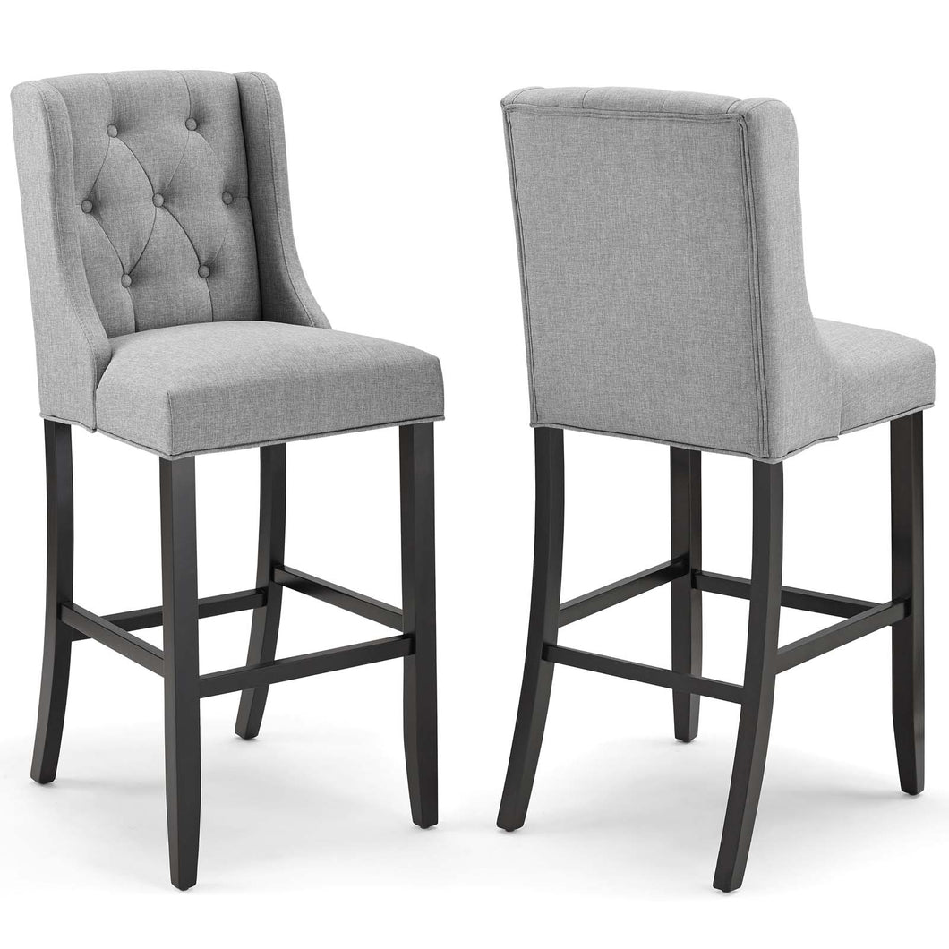 Baronet Upholstered Fabric Bar Stool Set of 2 by Modway