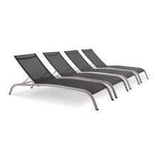 Load image into Gallery viewer, Savannah Outdoor Patio Mesh Chaise Lounge Set of 4 by Modway
