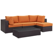 Load image into Gallery viewer, Convene 5 Piece Outdoor Patio Sectional Set by Modway
