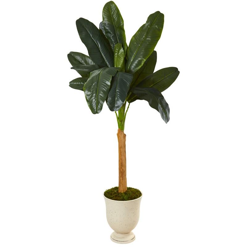 6' Banana Artificial Tree in Decorative Urn