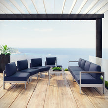 Load image into Gallery viewer, Shore 7 Piece Outdoor Patio Sectional Sofa Set by Modway
