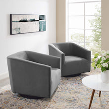 Load image into Gallery viewer, Twist Performance Velvet Swivel Chair Set of 2 by Modway
