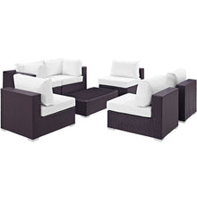 Load image into Gallery viewer, Convene 7 Piece Outdoor Patio Sectional Set by Modway
